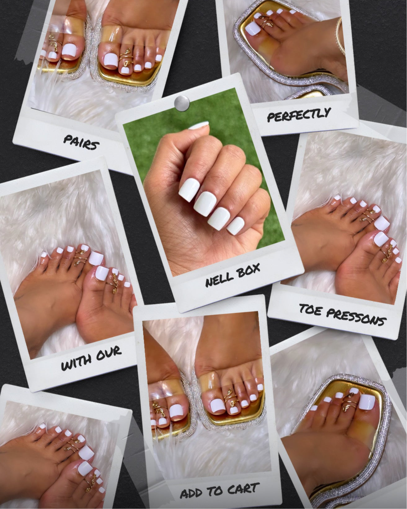 Shaded in Shanell MYSTERY BUNDLE: The Perfect Length - Square | CHIP RESISTANT | 72, 96, OR 120 NAILS PRESS-ON SETS | 3 Pack, 4 Pack, OR 5 Pack MYSTERY BUNDLE Deal