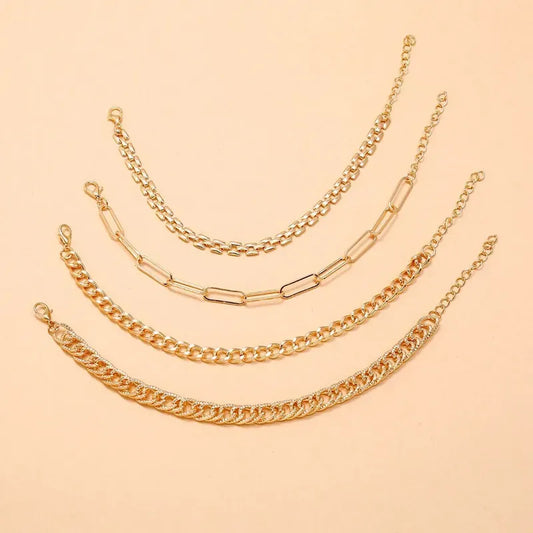 Good Girl 4 Piece Anklet Set | Gold ShadedbyShanell