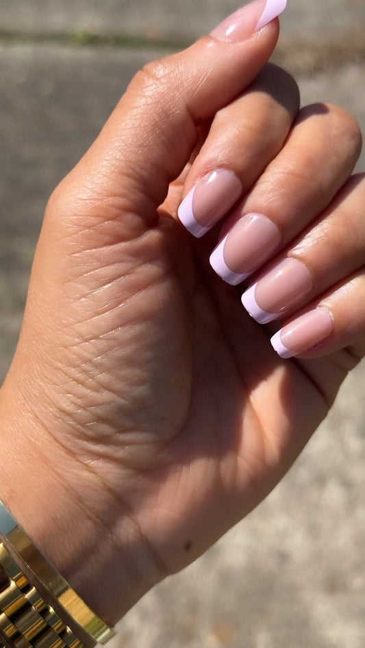 ShadedbyShanell Essential French Tips | NUDE FILL | 30 NAILS PRESS-ON SET | The Perfect Length Square