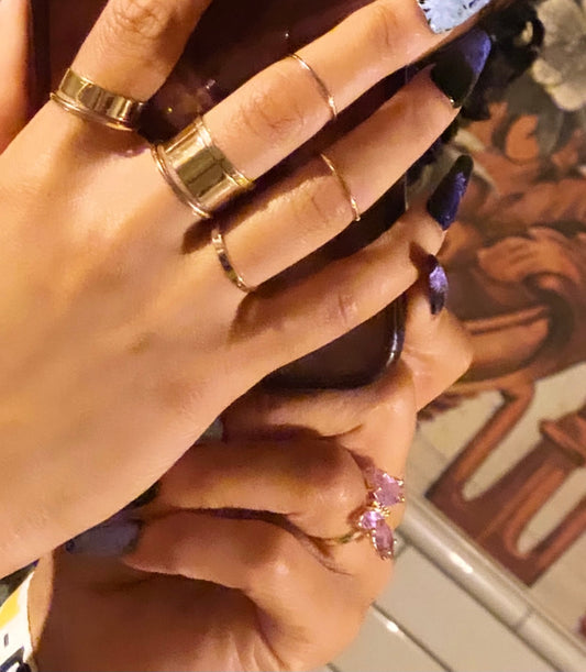 Thick & Thin Ring Set | Gold - Premium from ShadedbyShanell - Just $29.00! Shop now at ShadedbyShanell