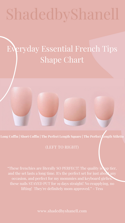 Everyday Essential French Tips | PINK FILL | 30 NAILS PRESS-ON SET