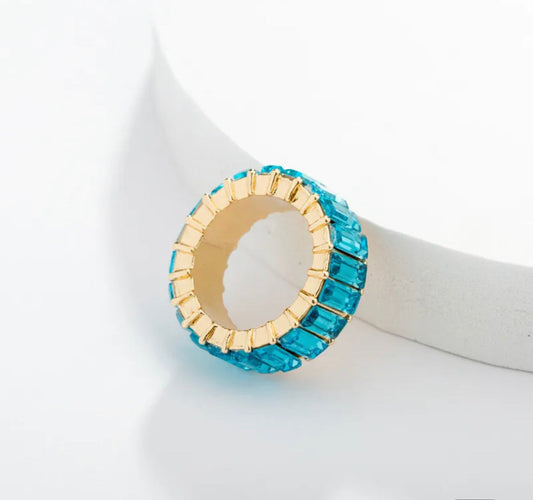 Gimme More Ring | Blue Green & Gold - Premium Ring from SBS - Just $5! Shop now at ShadedbyShanell