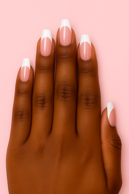 ShadedbyShanell Essential French Tips | PINK FILL | 30 NAILS PRESS-ON SET