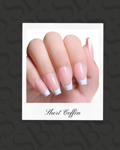 ShadedbyShanell Essential French Tips | PINK FILL | 30 NAILS PRESS-ON SET