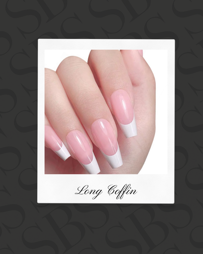 ShadedbyShanell Essential French Tips | PINK FILL | 30 NAILS PRESS-ON SET