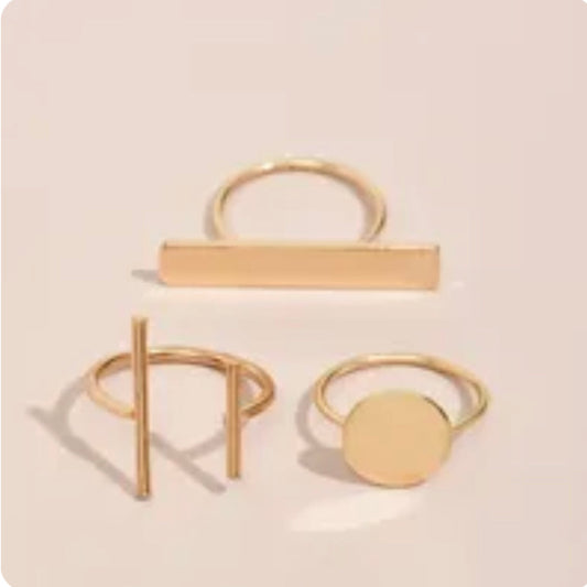 Simply Put Ring Set | Gold - Premium Ring from SBS - Just $5! Shop now at ShadedbyShanell