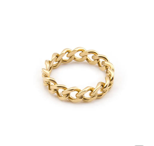 Chain Ring | Gold - Premium Ring from SBS - Just $5! Shop now at ShadedbyShanell