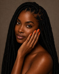 Orange Been the New Black | Matte Orange Speckled Press-On Nails | 20 Nails