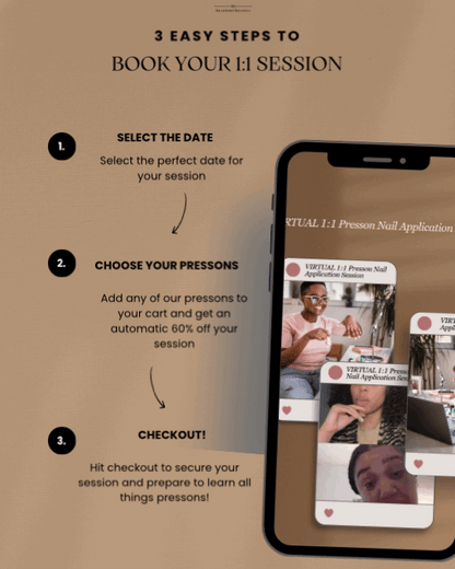 VIRTUAL 1:1 Press-On Application Coaching Session w. Shanell