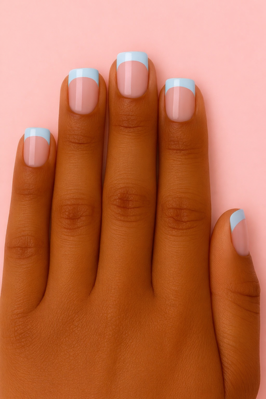 ShadedbyShanell Essential French Tips | NUDE FILL | 30 NAILS PRESS-ON SET | The Perfect Length Square