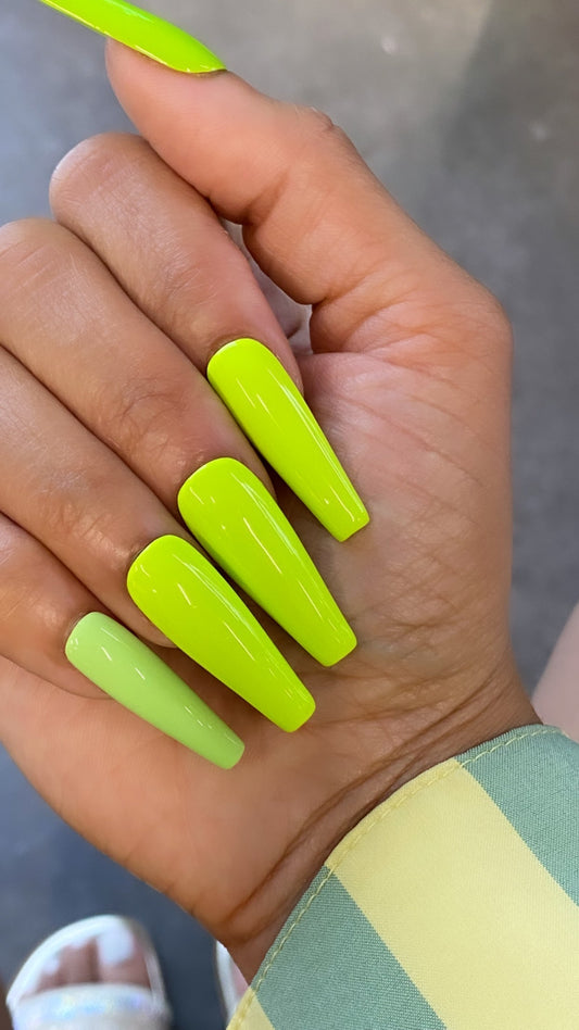 Shades of Summer '23: In the Limelight | Shades of Green - Premium Press-On Nails from ShadedbyShanell - Just $25! Shop now at ShadedbyShanell