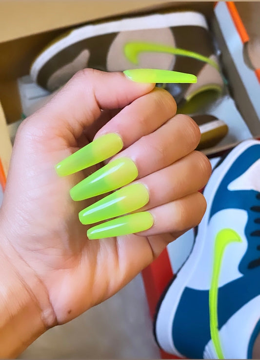Shades of Summer '23: Jelly Nells | Making $$$, Green - Premium Press-On Nails from ShadedbyShanell - Just $29! Shop now at ShadedbyShanell