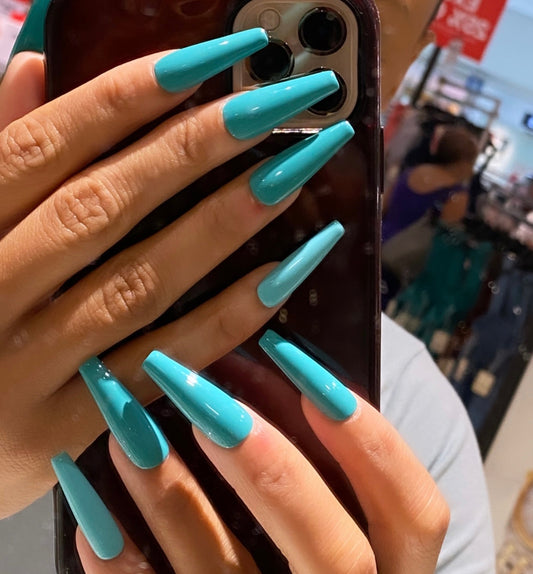 Spring into the Shade '23: Taste the Rainbow | Shades of Blue - Premium Press-On Nails from ShadedbyShanell - Just $19! Shop now at ShadedbyShanell