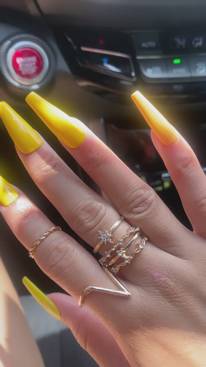 Been That Chick 6 Piece Midi Ring Set | Gold