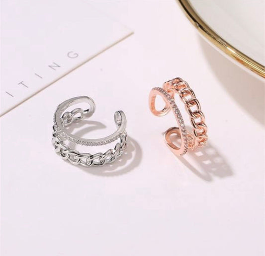 Chain Link Ring | Rose Gold - Premium Ring from SBS - Just $5! Shop now at ShadedbyShanell
